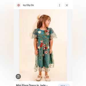 COPY - Ivy city co mini flora jade dress in size 3T